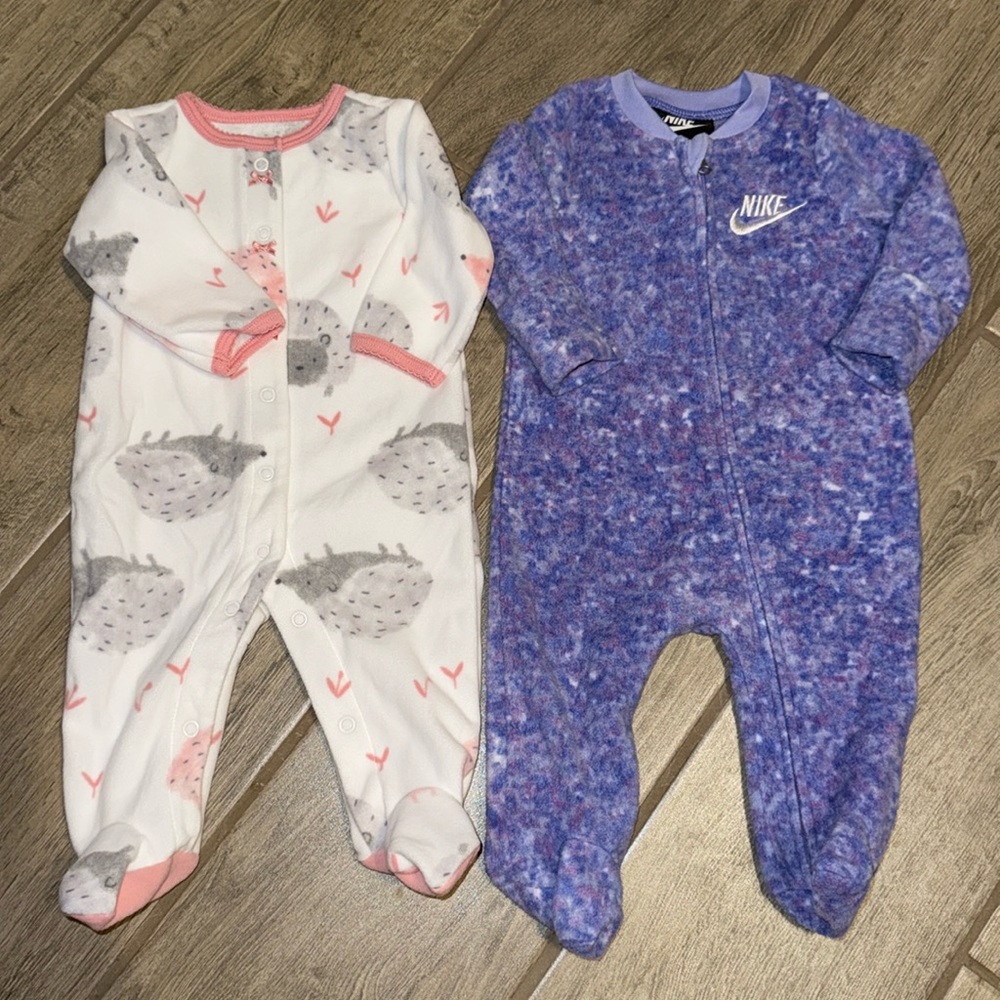 Bundle of 2 Footed Fleece Sleepers